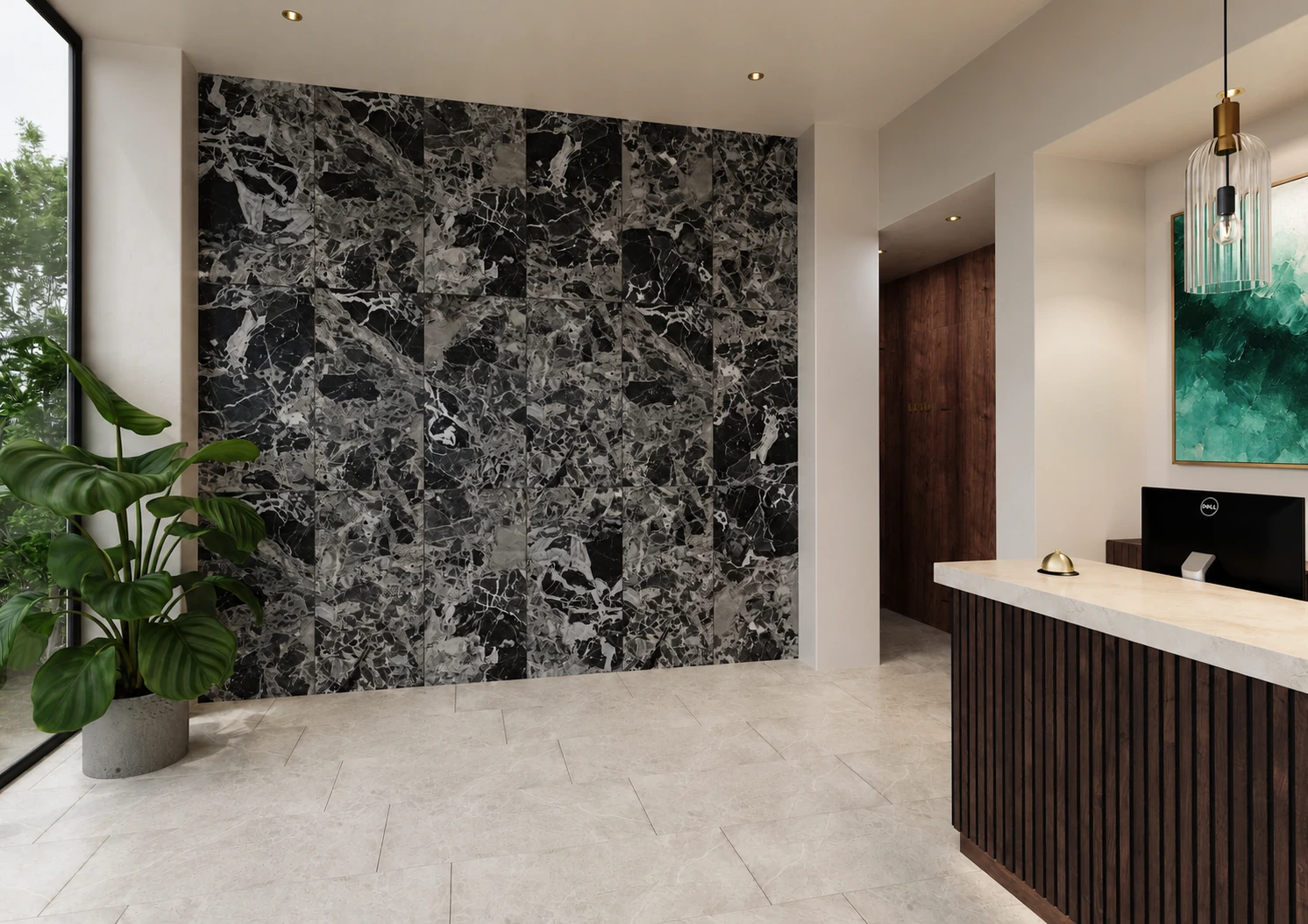 Hospitality stone feature
